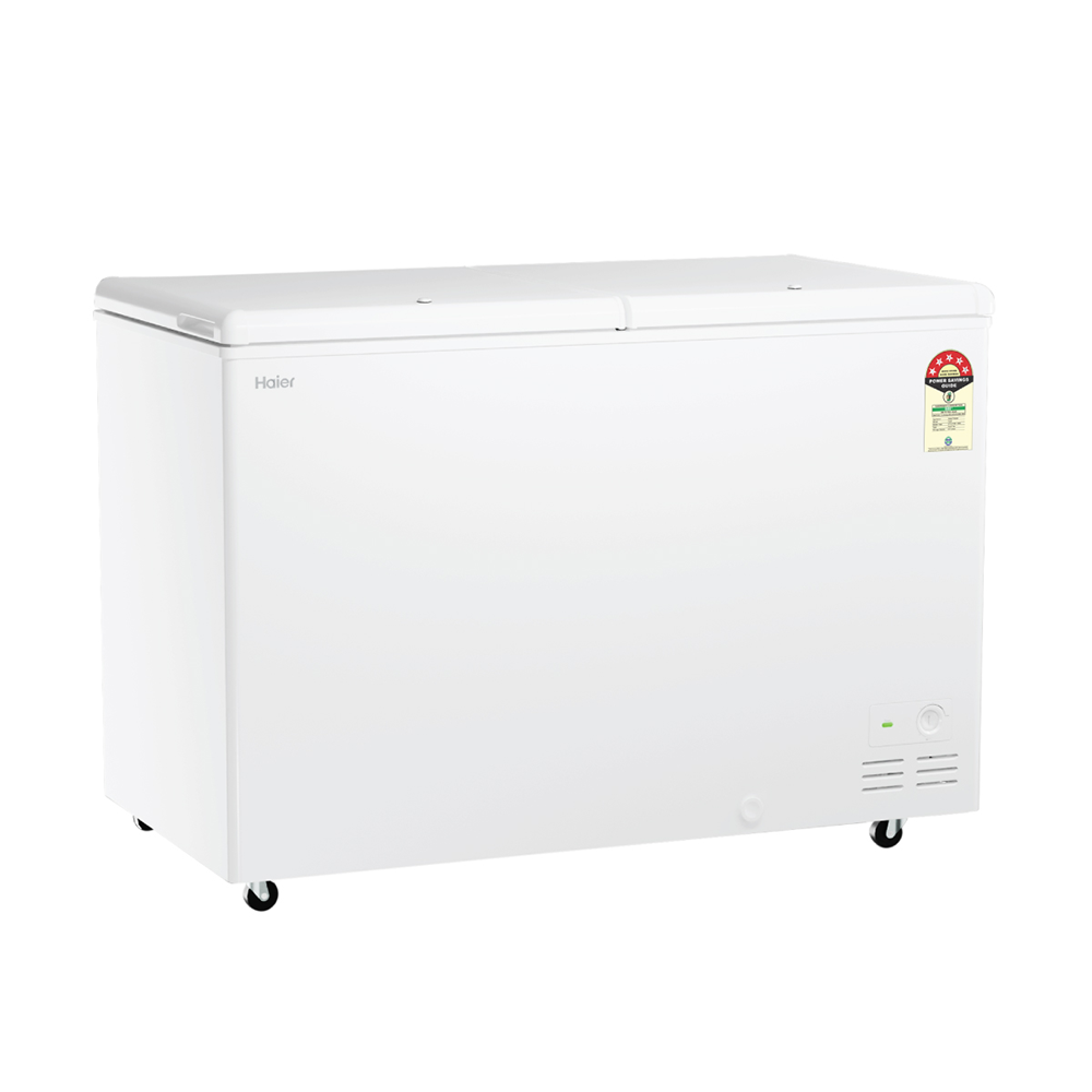Haier 410 Ltr Double door- White Colour Convertible Hard top Freezer